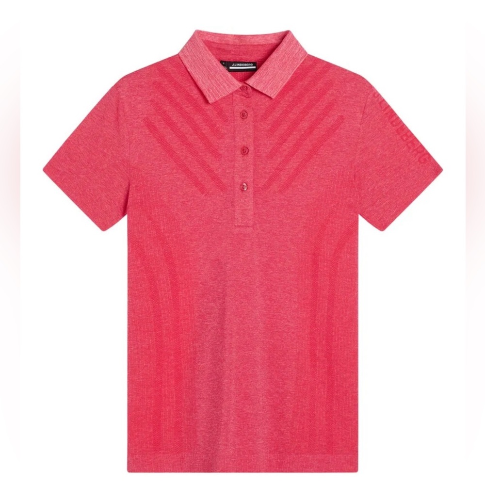 J.Lindeberg  Azalea Seamless Ladies
Golf Polo Shirt Vibrant Red L